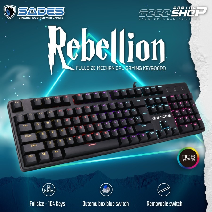 Sades Rebellion Removable Switch Keyboard Gaming Mechanical