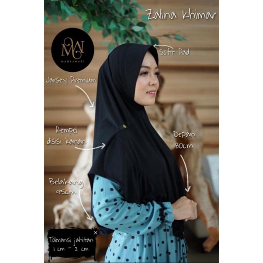 Zalina Khimar Maheswari | Hijab instan soft pad | Ternyaman