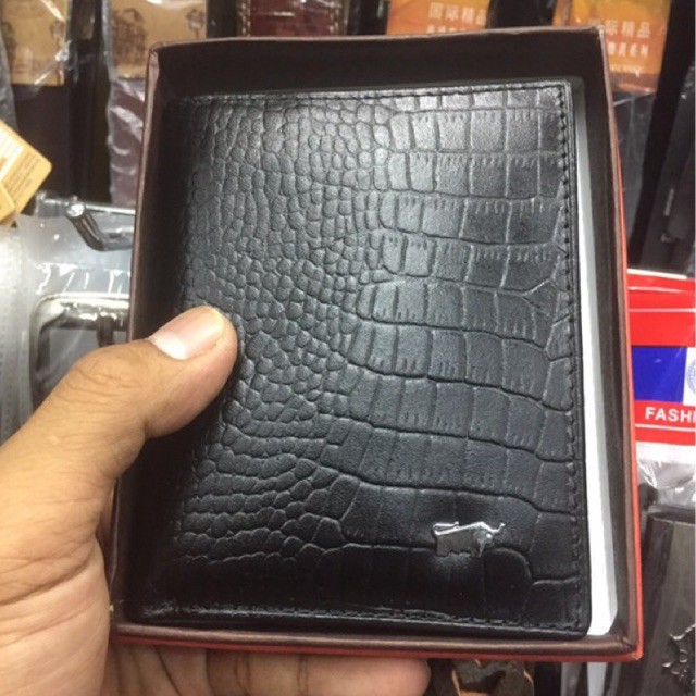 dompet pria bahan kulit asli motif cetak buaya model lipat buku #dompet #dompetpria #dompetkukit