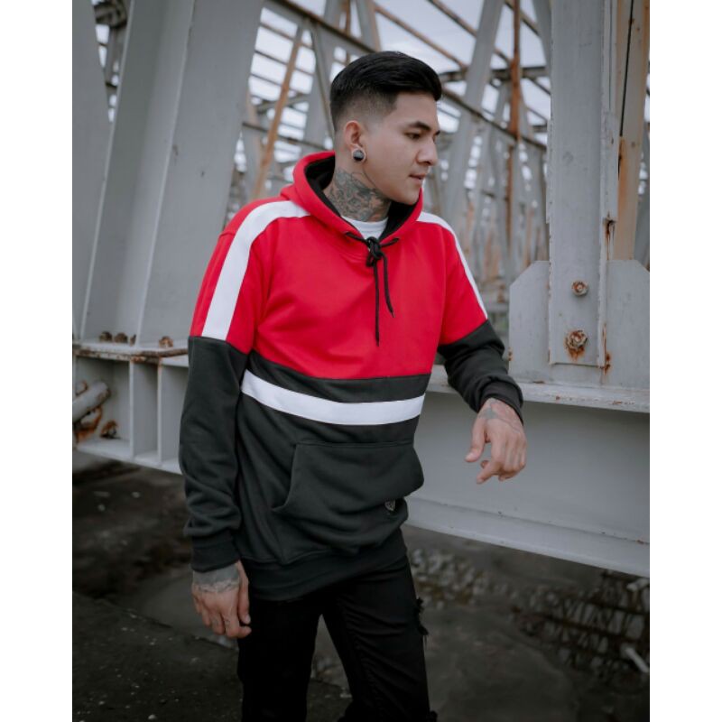 Salviohexia Sweater Hoodie Polos Sweater Pria Unisex Maroon Putih Hitam