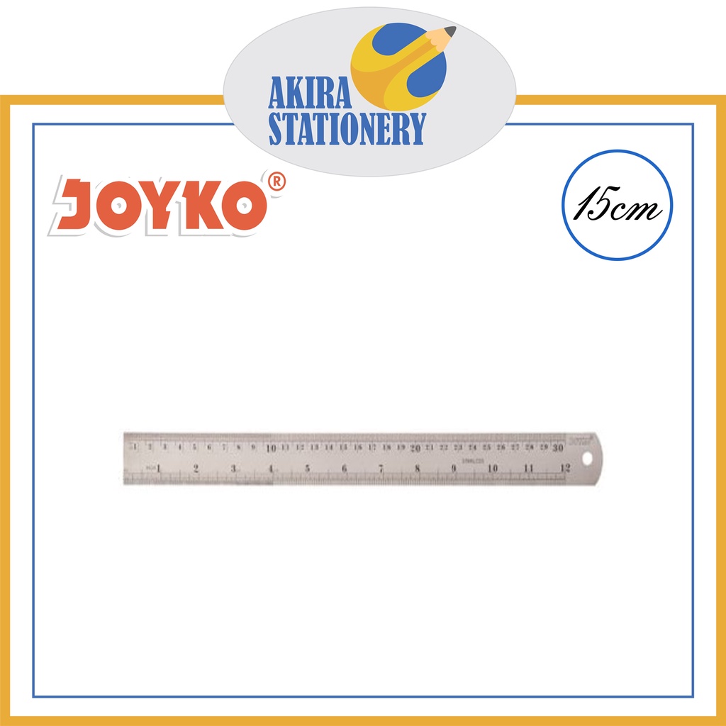 

Penggaris Besi JOYKO RL ST 15 cm / Mistar Pendek 15 Sentimeter / Stainless Steel Ruler RL-ST15 ( PCS )