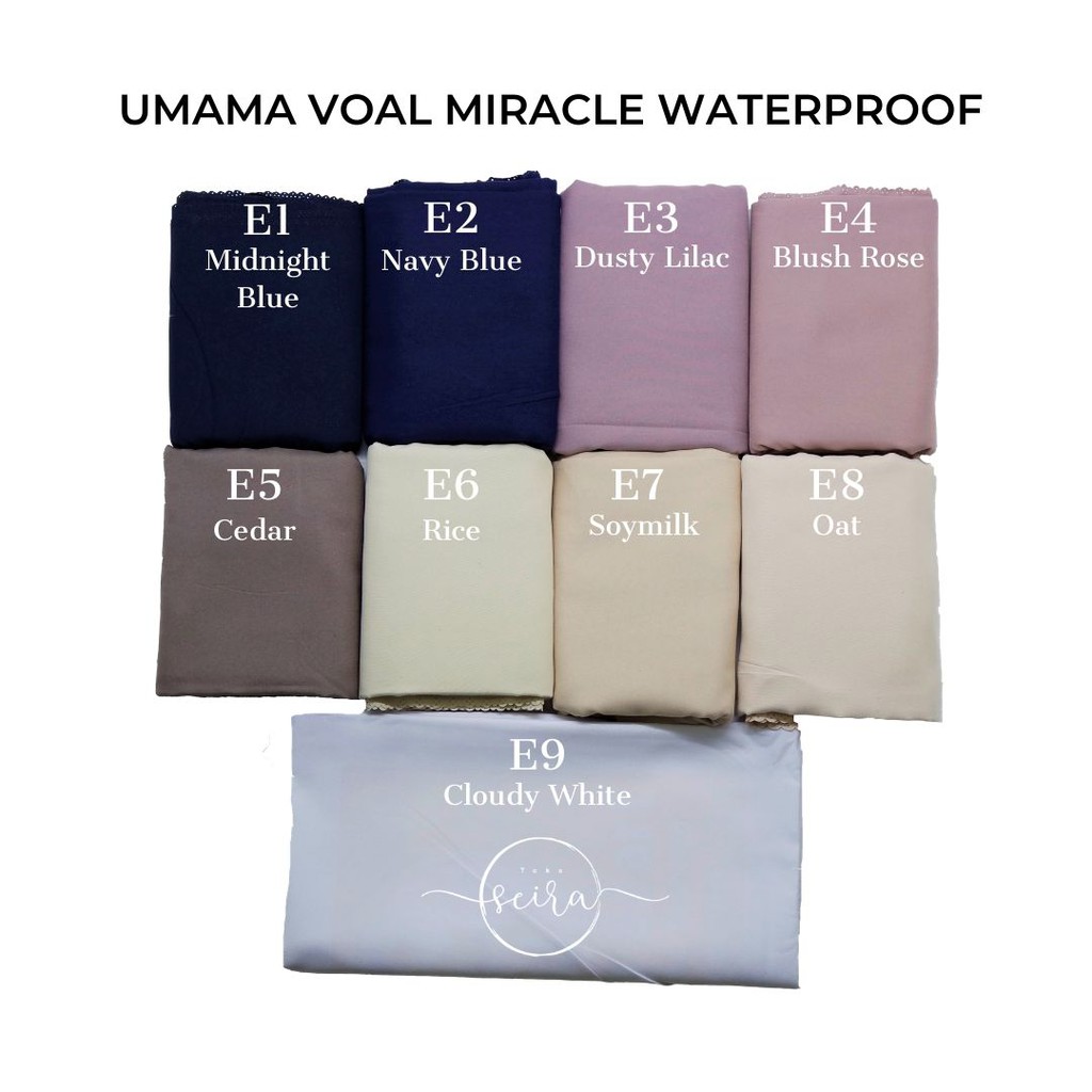 [BISA COD] Umama Hijab Voal Miracle Waterproof LC (Laser Cut)