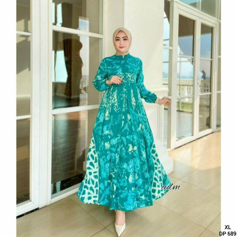 DRESS SHALDAH BATIK KATUN TWILL CANDI MEKAR ORI