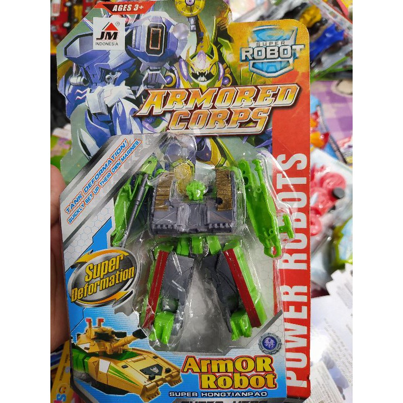 mainan armor robot super hero deformation