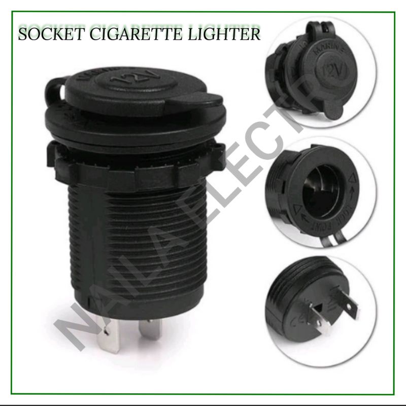Socket cigarette lighter charger HP GPS motor mobil 12V waterproof - Soket mobil 12V tahan air