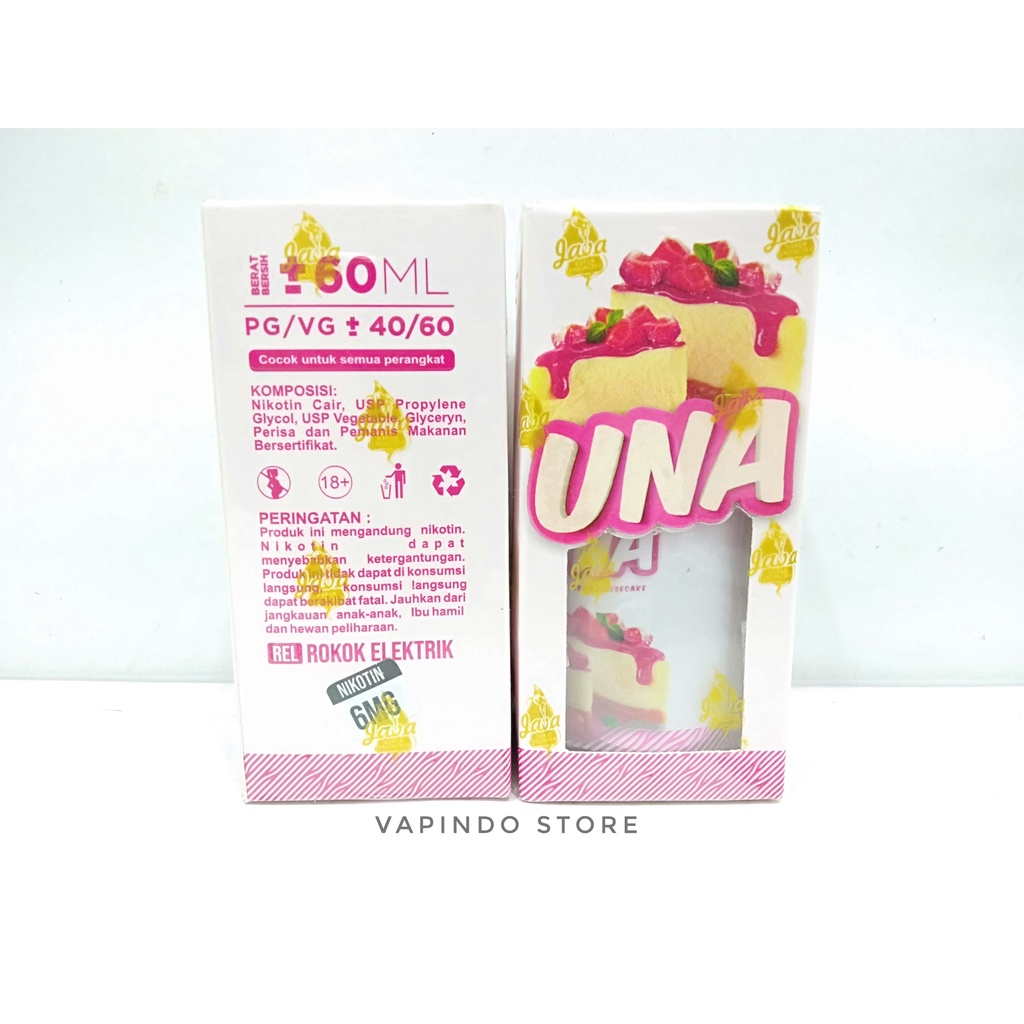 NIC 6MG UNA STRAWBERRY CHEESECAKE 60ML BY IDJ X VAPEBOSS LIQUID VAPE