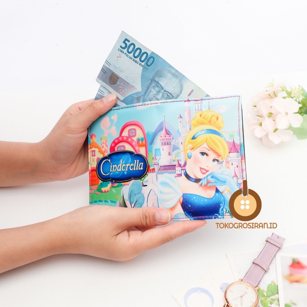 TOKOGROSIRAN.ID - DOMPET ANAK KARAKTER CEWEK CINDERELLA TERMURAH FASHION DOMPET ANAK CEWEK