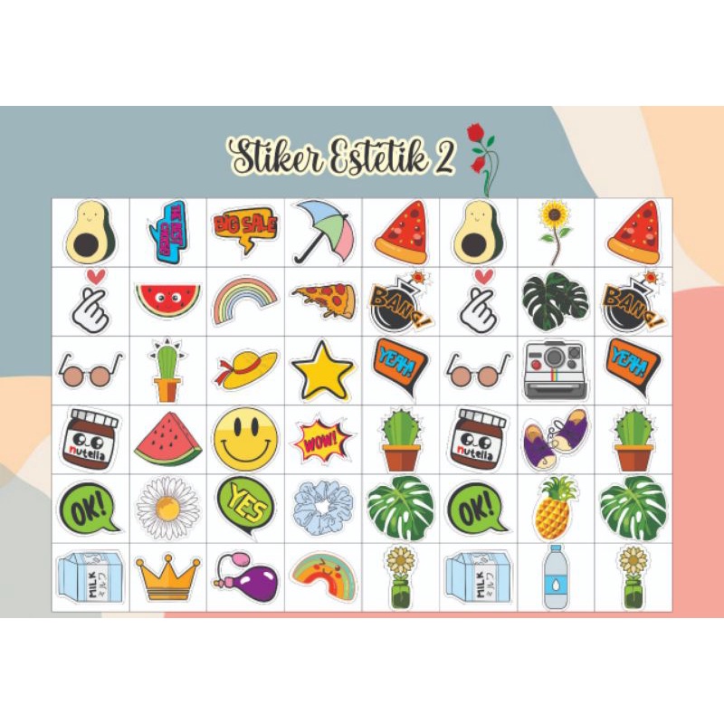 

(part2)Stiker HP Aesthetic / Stiker Hampers / Stiker give box / stiker estetik / Stiker Aesthetic
