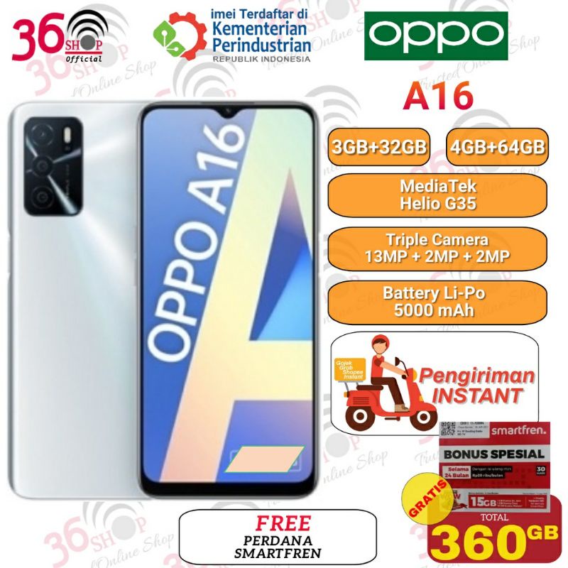 hp oppo a16 second