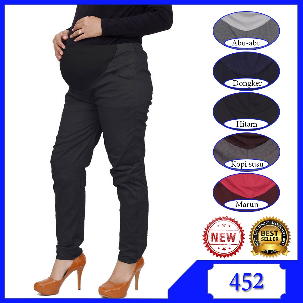 Celana Hamil Kerja - Celana Kerja Hamil Panjang Bahan Katun Otomen Tebal Ukuran Jumbo