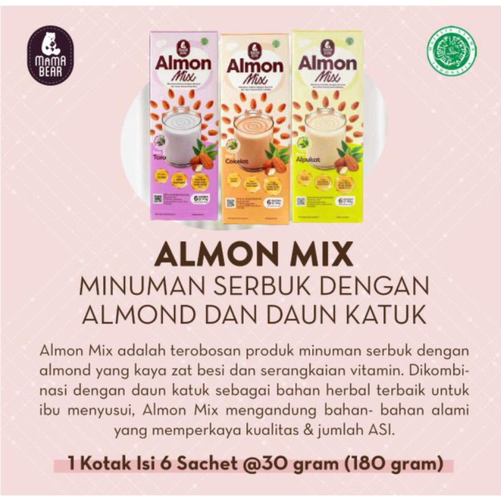 Mama Bear Minuman Booster Asi Susu Pelancar Asi Almon Mix 30gr