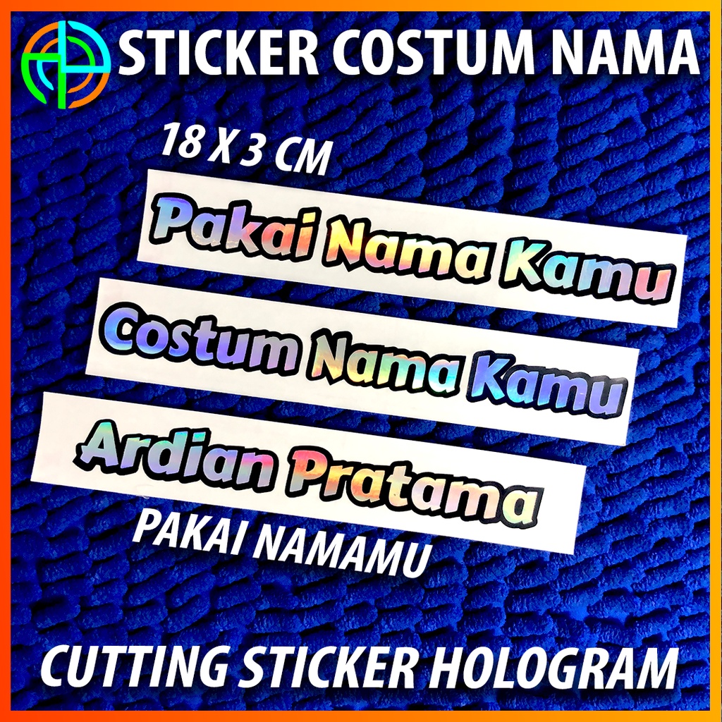 Isi 03 Lembar Sticker Pakai Nama kamu Bisa Request Nama Sendiri Sticker Nama Font Biasa Stiker Holog