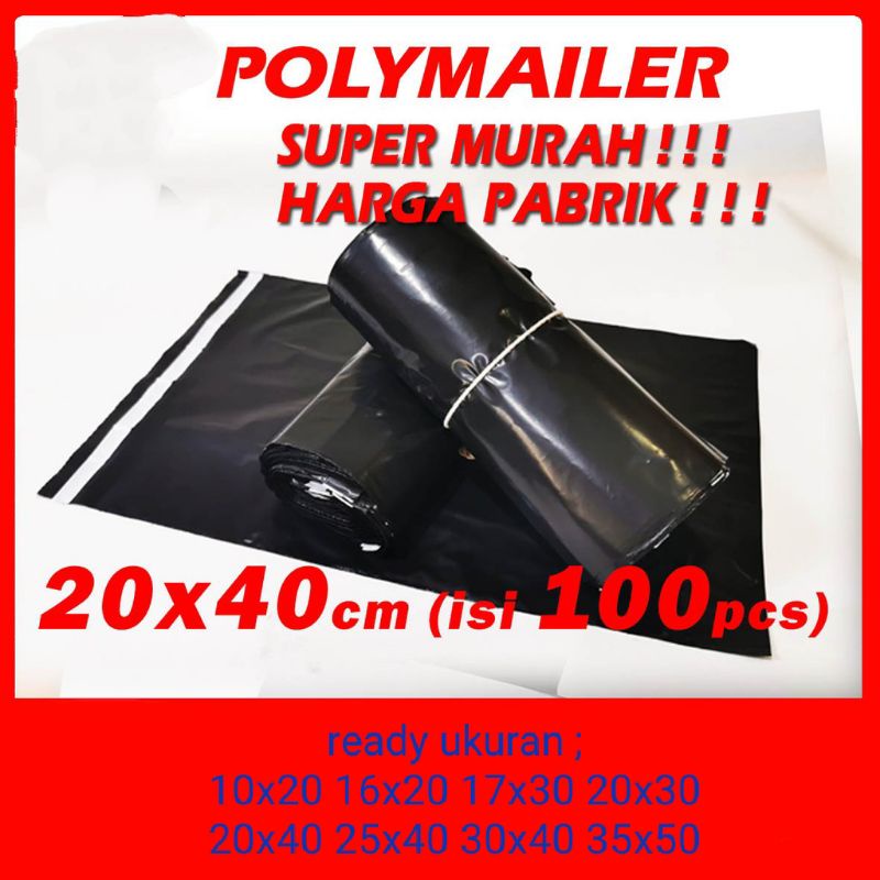 

plastik polymailer pe ukuran 20x40 100pcs