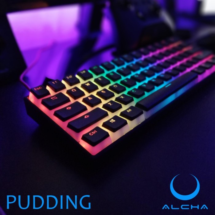 ALCHA KEYCAPS PUDDING / PUDING V2 MECHANICAL KEYBOARD BACKLIT OEM - RANDOM