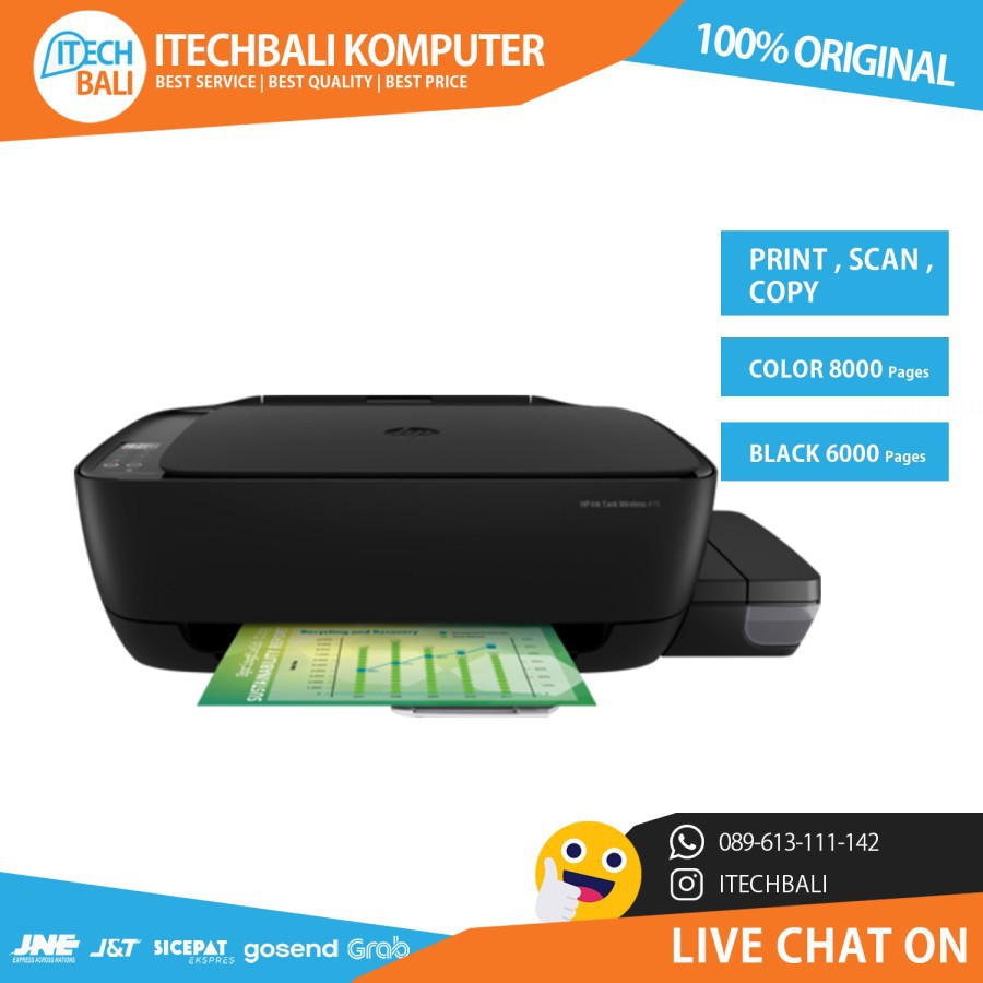 Printer HP 315 Print Scan Copy Ink Tank Printer Garansi Resmi