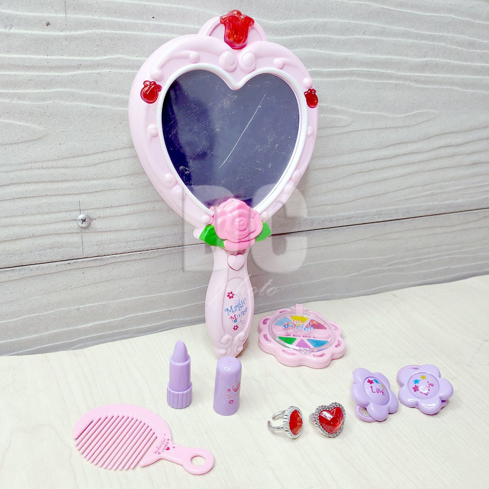 Beauty Play Set Mainan Alat Kecantikan Make Up Sisir Cermin Jepit Dandan Rias