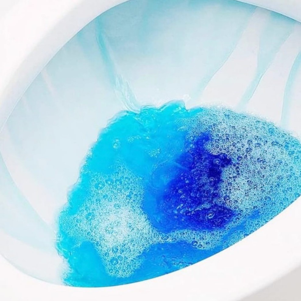 Tablet biru pembersih toilet penyegar kloset blue cleaner anti bau jamur sibiru si closet bagus anti jamur 50g