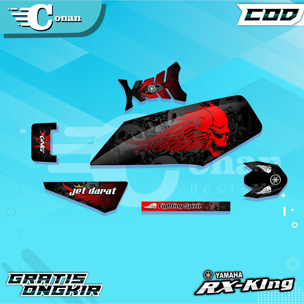 Striping Rx King Variasi 2004 2008 Setriping RX King Strip Skull Variasi Motor RX KING