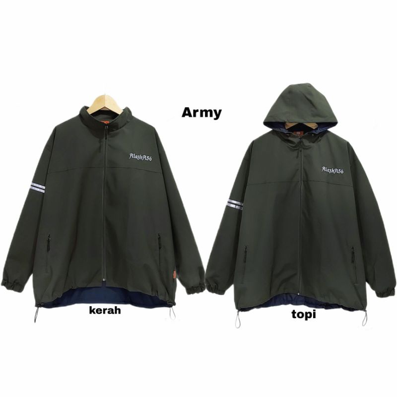 Jaket Olahraga/OUTDOOR/UNISEX/ld 120-130-150/parasut @didas/JUMBO-Army