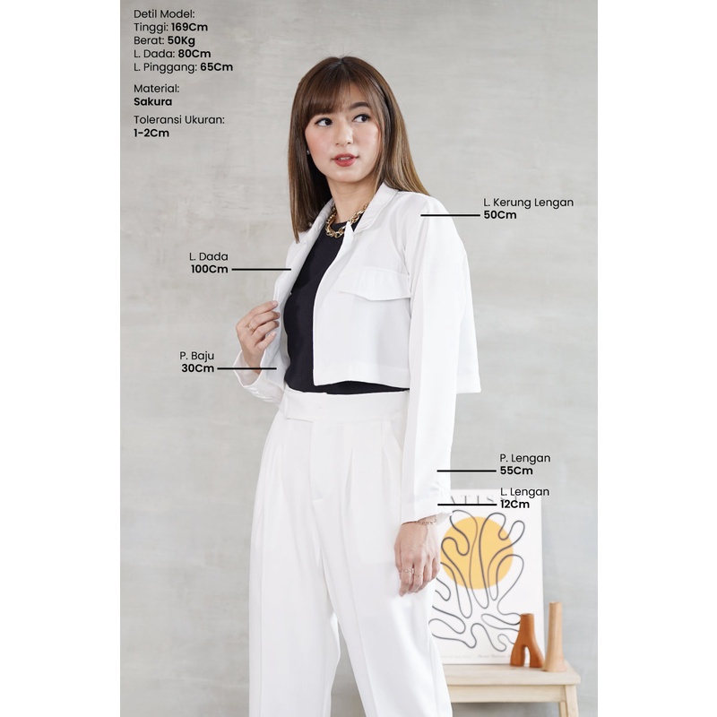 Lexy Cropped Blazer Atasan Wanita Top