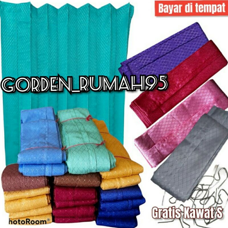 gorden plisket sido/vanesa/gorden/hordeng biasa/gorden cantolan kawat s