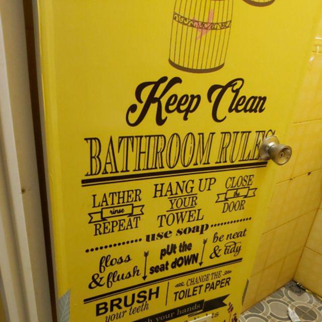 Stiker pintu  Kamar  mandi  Shopee Indonesia