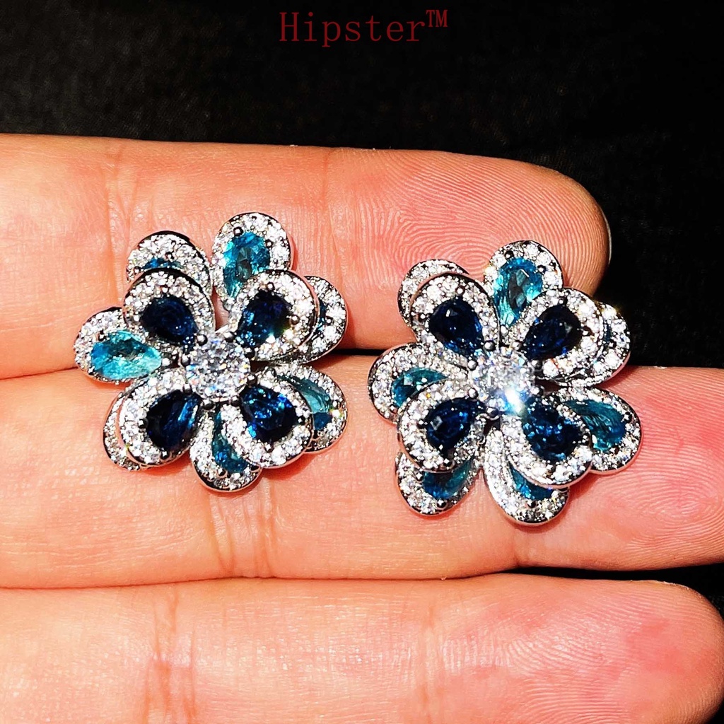 Simple Graceful Exquisite Fashion Three-Dimensional Camellia Ear Studs