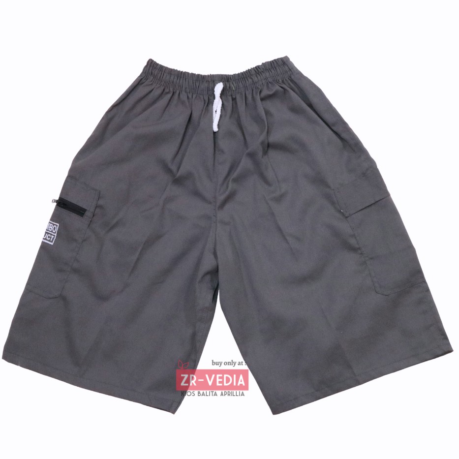 (KODE JK) Celana Kantong Dewasa Polos Resleting SUPER JUMBO/ Santai Olahraga Fitness Boxer Kolor