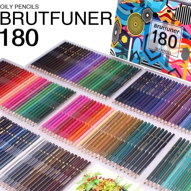 Pensil Warna Brutfuner Painting Oil Pencil Artist Color Pencil Set 180