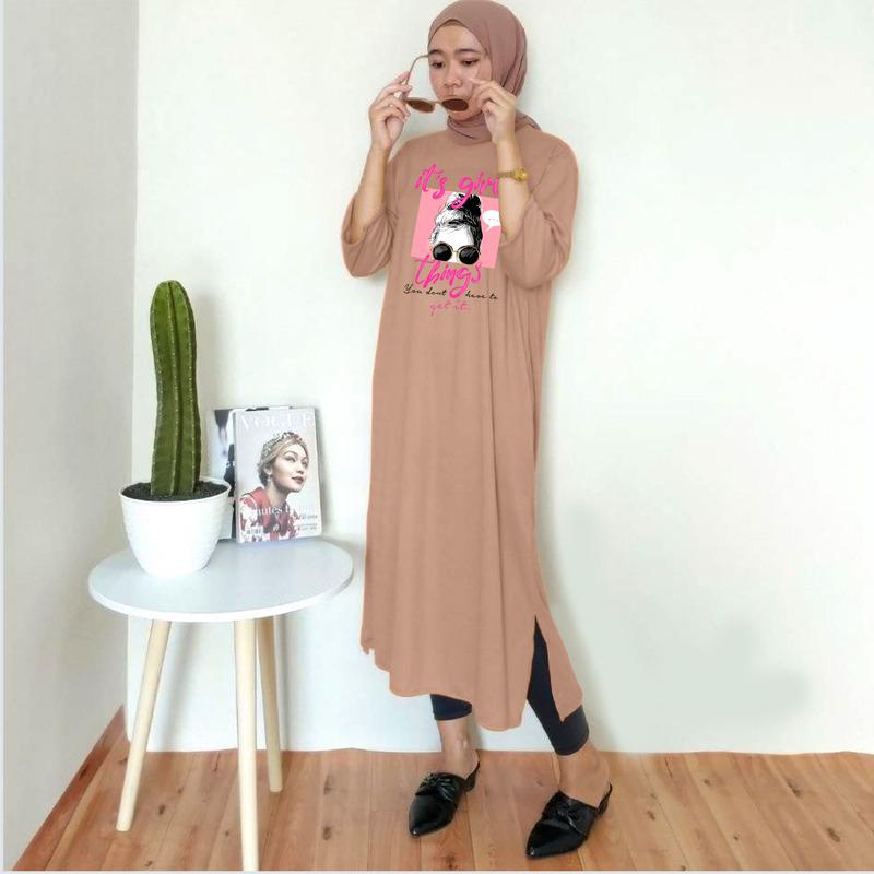 BAJU DRESS OVERSIZE  TUNIK PREMIUM DTF  ITS GIRLS /   DIGITAL PRINT