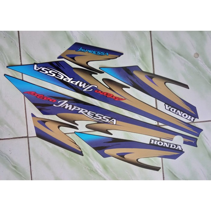 stiker striping honda astrea impressa 1999 - Biru