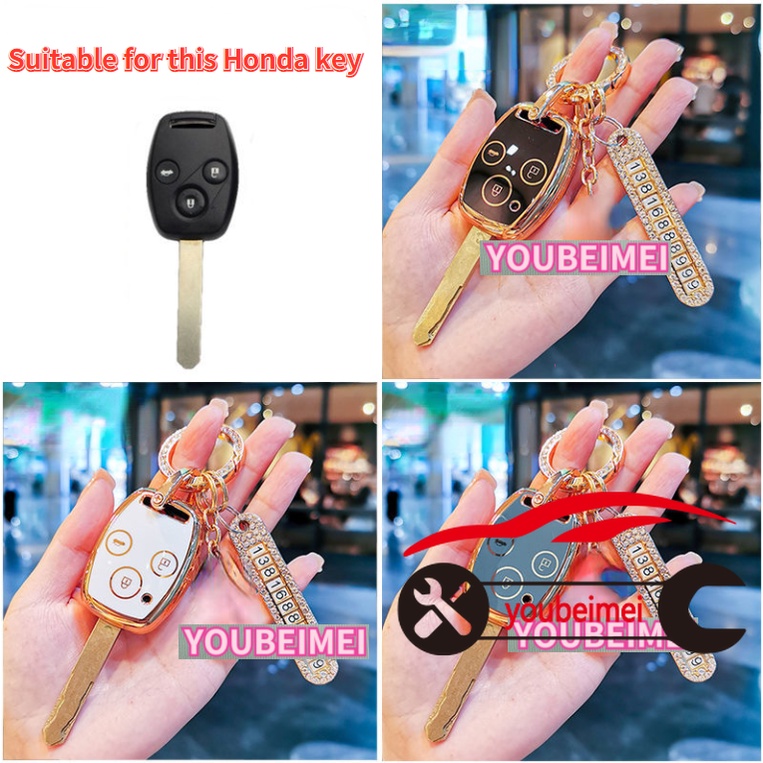 Case Kunci Mobil Bahan TPU Untuk Honda Civic Feng Fan Fit seven / eight generations 10 CRV
