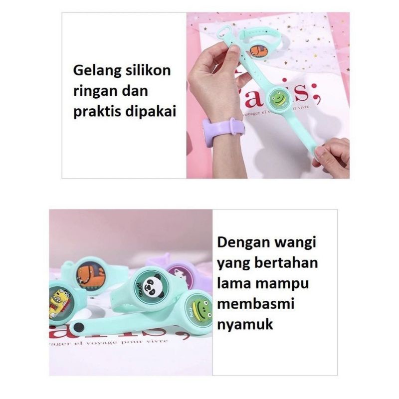 Gelang Jam Tangan Anti Nyamuk Bayi dan Anak- NO LED - Bikit Clip Guard