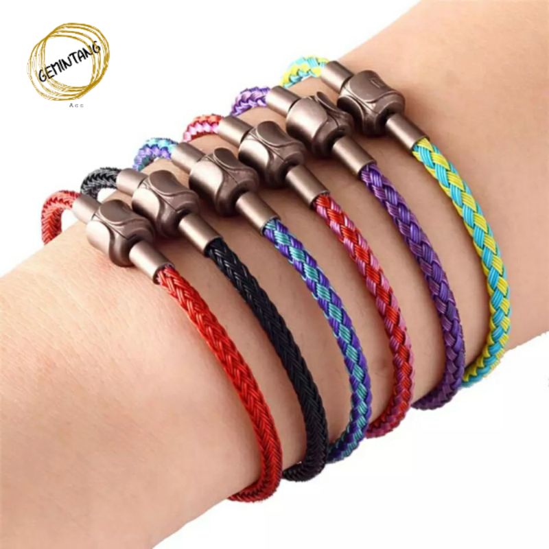 Gelang Tali Kawat Pandora Anti Air Waterproof Untuk Liontin Charm Mainan Emas