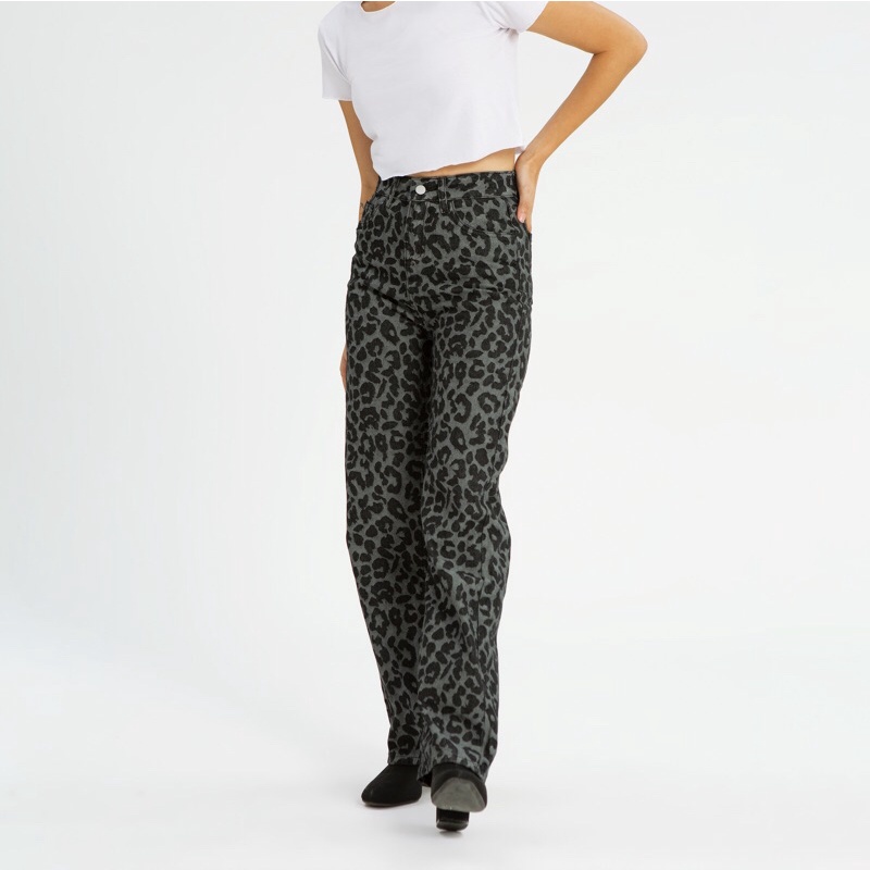 VIERLIN - Jeans 7896 - HW PATTERN JEANS LEOPARD