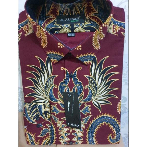 Alisan Batik Slimfit dan Reguler Tangan Panjang size 15.5