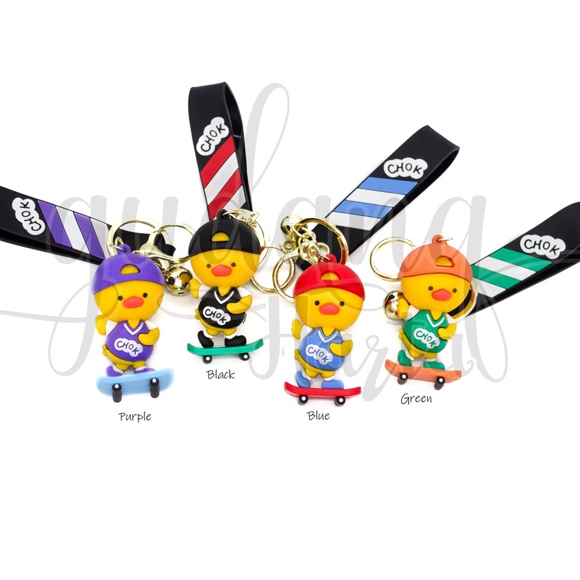 Gantungan Skateboard Duck Keychain Motif Bebek Unik Ganci Papan Seluncur GH 302353
