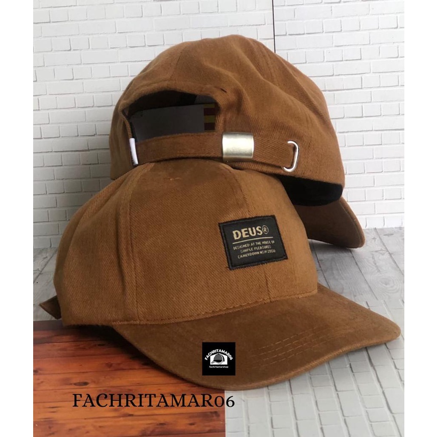 (COD) Topi Distro DEUS Rappel Original premium clip besi anti karat dan berkualitas