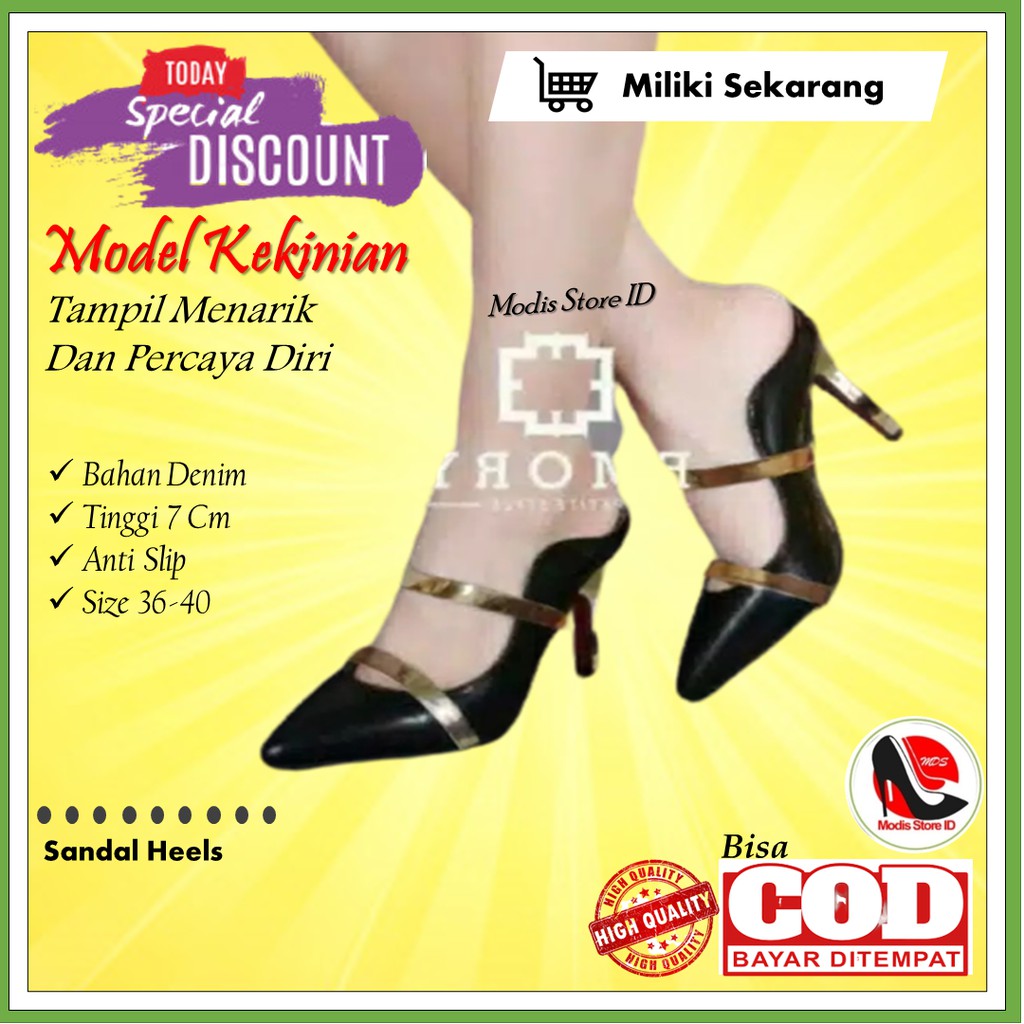 Sendal Haihil Sandal Haihils High Heels Wanita Import Terbaru kekinian ST15