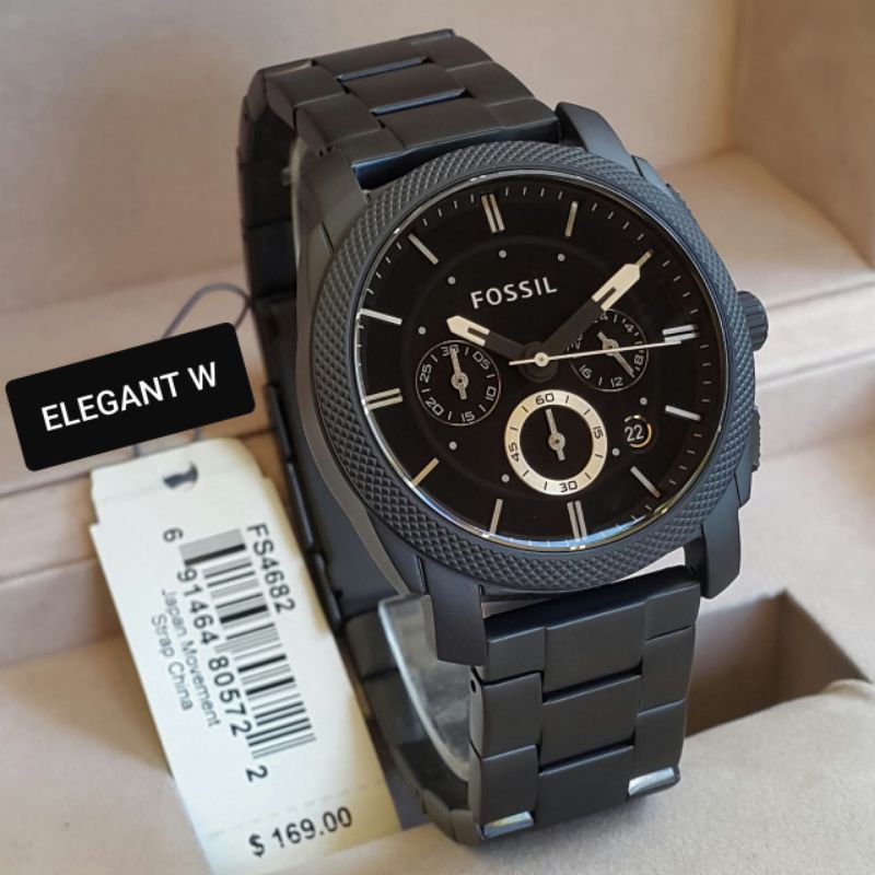 JAM TANGAN FOSSIL PRIA ORIGINAL FS4682 BLACK