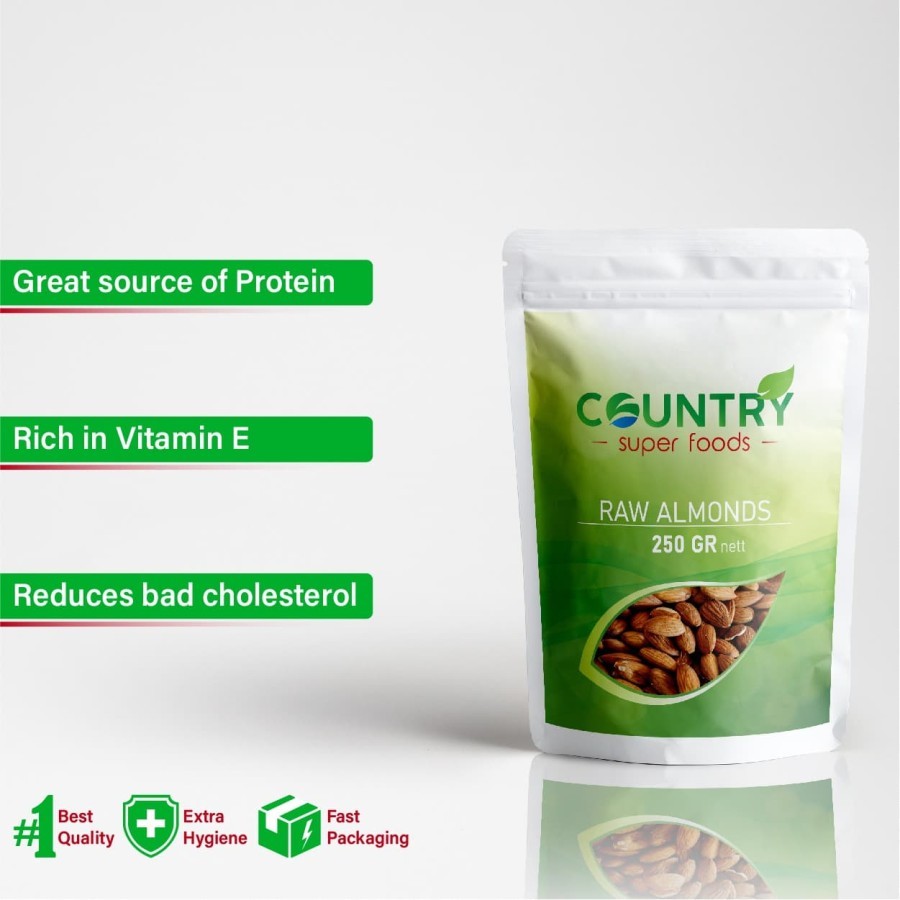 

Raw Californian Sweet Almonds | Almond California Mentah [ 250 gr ]