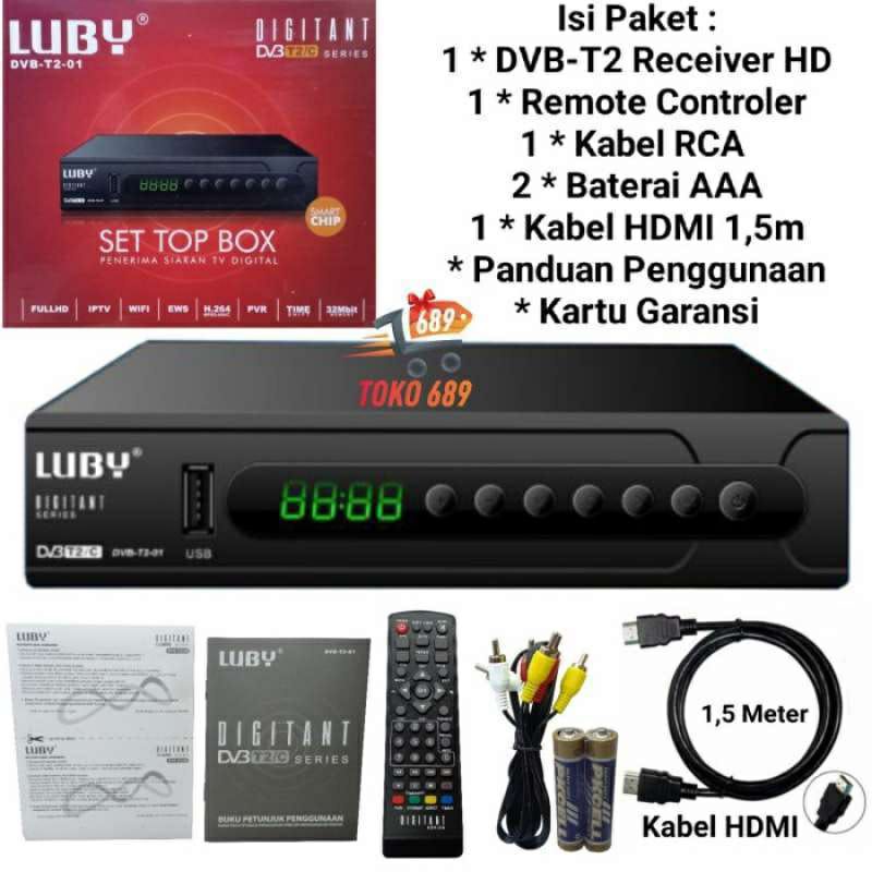 Set Top Box Luby DVB-T2-01 STB Receiver TV Digital Penerima Siaran TV