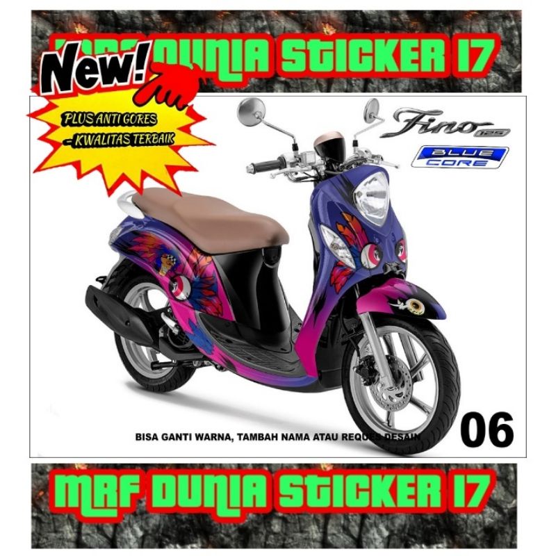 Sticker Decal Motor Fino New Full Body dekal motor Fino New Full Body Stiker Striping motor Fino New