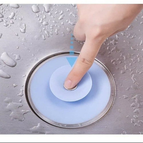 C47 Penutup Lubang Saringan Wastafel Silikon Penutup Saluran Air Kamar Mandi Dapur Bulat Sink Bathtub Silicone