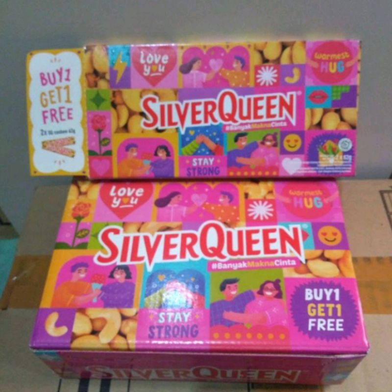 

Promo Silverqueen 62gr buy 1 get 1 edisi valentine