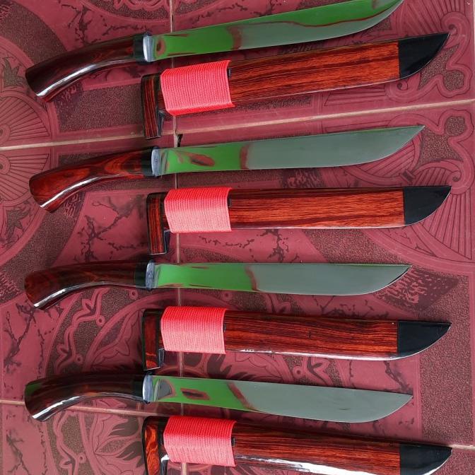 golok pisau sembelih kayu ingas merah baja bearing sangat tajam