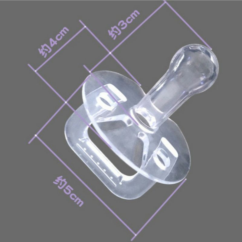 Empeng Dot Silikon Pacifier Full Silikon Bening Transparan BPA FREE Aman Untuk Anak Bahan Tebal