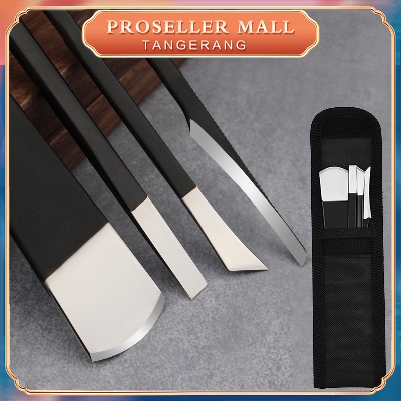 【4Pcs/Set】Pisau Cukur Kuku Kaki Untuk Pedicure / Pedikur Pisau Gunting Kuku / Pembersih Kutikula Mat