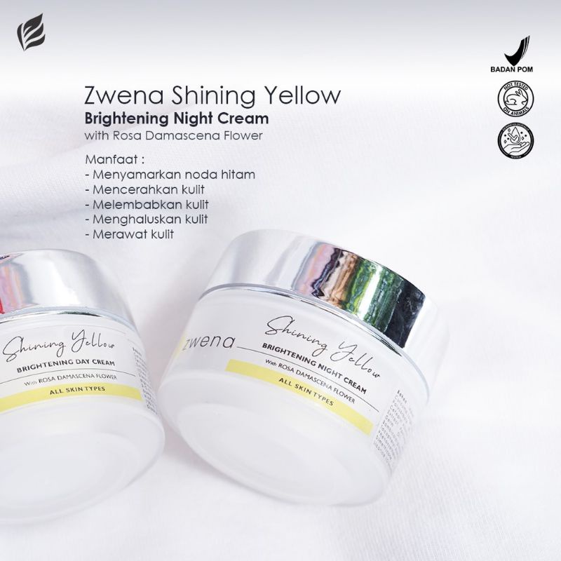 Zwena Night Cream Perawatan Wajah Glowing Original 10ml
