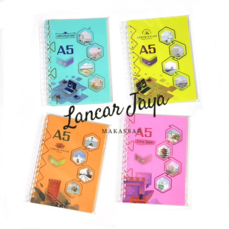 

Buku Catatan Diary 80 lbr Notebook Ring A5 25100-68 (Lorem Dolor)